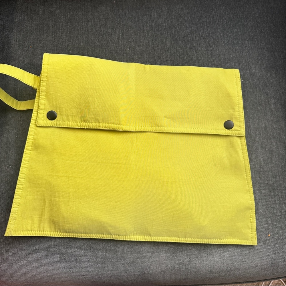 Neon green nylon purse clutch pouch NEW